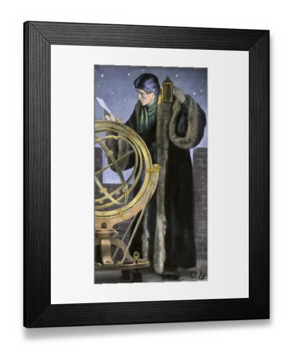 Framed Print : Copernicus studying the night sky Framed Print : Copernicus studying the night sky