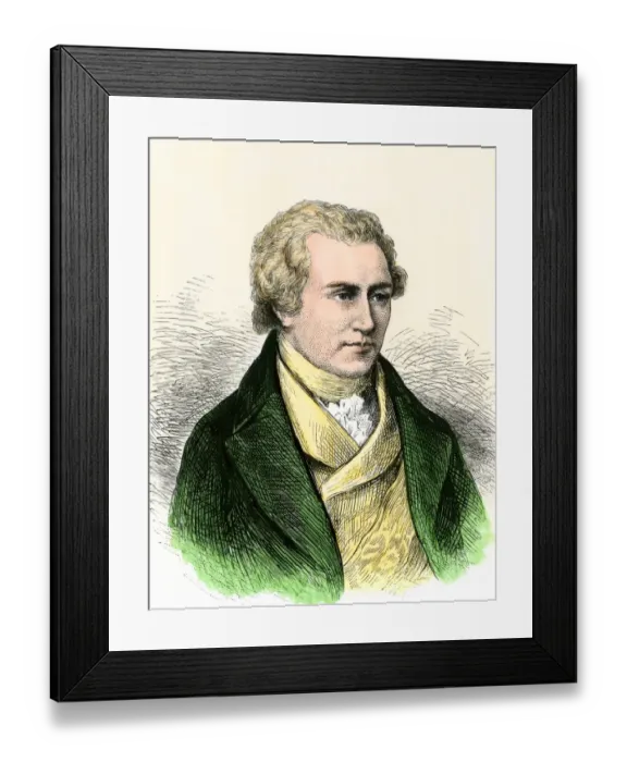 Framed Print : Physicist Benjamin Thompson Framed Print : Physicist Benjamin Thompson