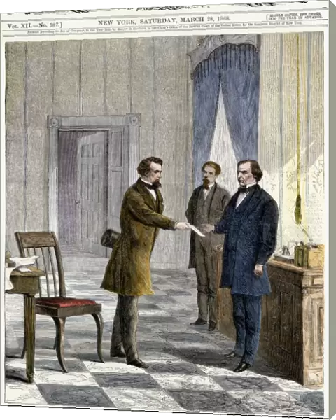 Andrew Johnsons impeachment delivered, 1868