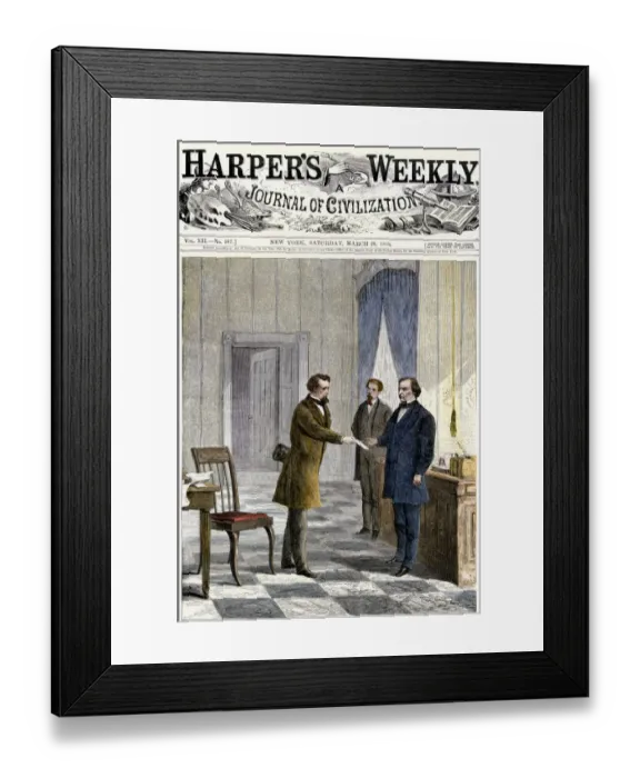 Framed Print : Andrew Johnsons impeachment delivered, 1868 Framed Print : Andrew Johnsons impeachment delivered, 1868