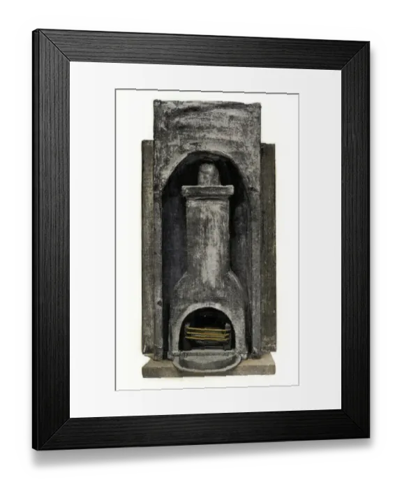 Framed Print : Franklins model of his Pennsylvania Fire-Place Framed Print : Franklins model of his Pennsylvania Fire-Place
