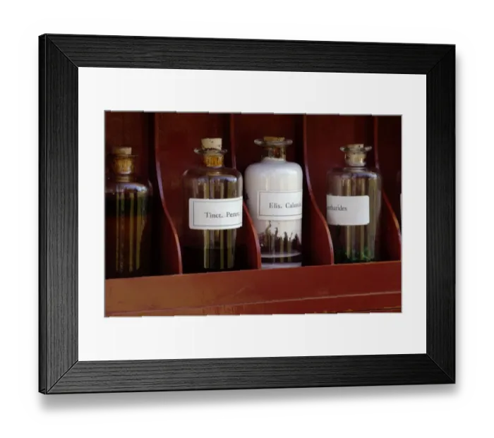 Framed Print : Medicines of the 18th century recreated at Yorktown battlefield Framed Print : Medicines of the 18th century recreated at Yorktown battlefield