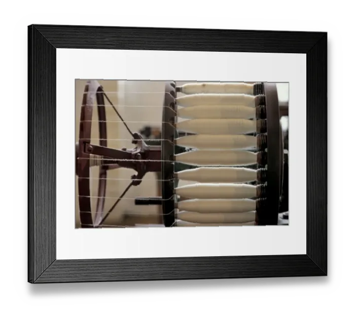 Framed Print : Machine-spun thread on a bobbin in the Lowell mills Framed Print : Machine-spun thread on a bobbin in the Lowell mills