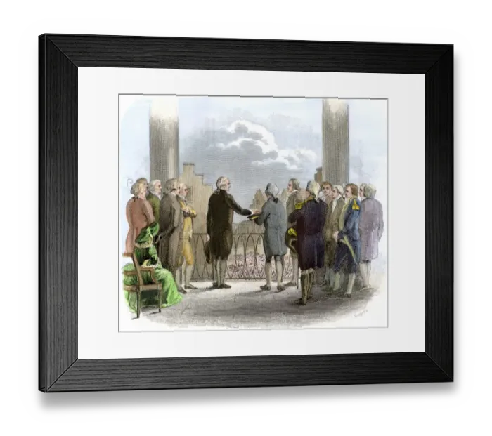 Framed Print : Inauguration of George Washington as first President of the U Framed Print : Inauguration of George Washington as first President of the U