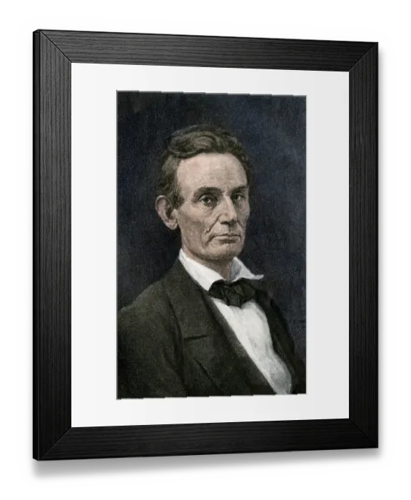 Framed Print : Abraham Lincoln before growing a beard