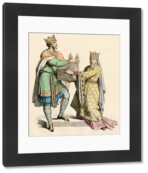 Medieval king and queen of France