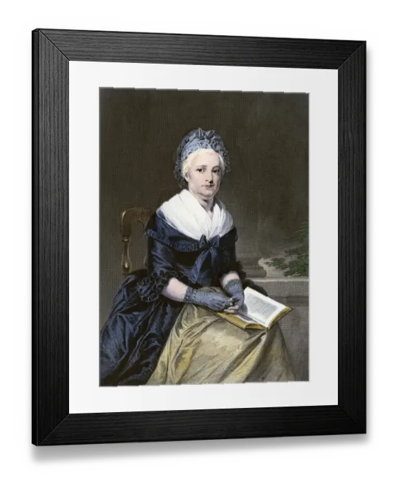 Framed Print : Martha Washington, seated, with a book Framed Print : Martha Washington, seated, with a book