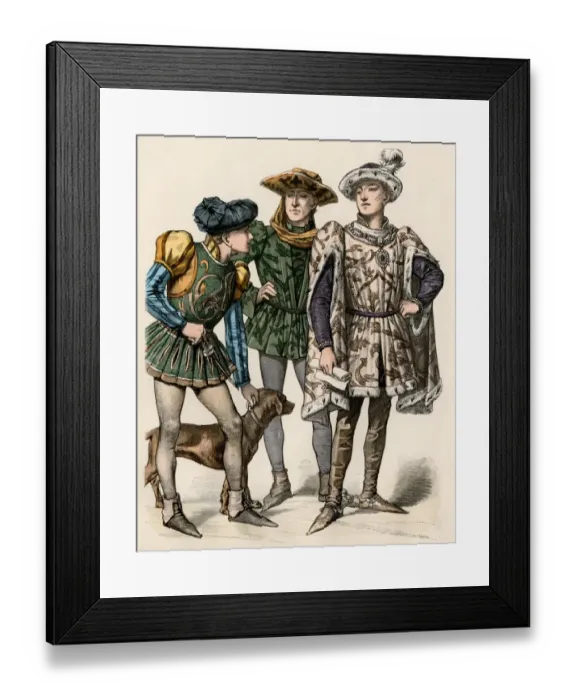 Framed Print : Charles the Bold and attendants Framed Print : Charles the Bold and attendants