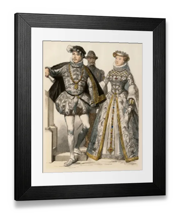 Framed Print : Charles IX and Elizabeth of Austria Framed Print : Charles IX and Elizabeth of Austria