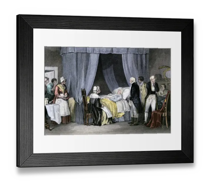 Framed Print : Death of George Washington at his Mount Vernon home Framed Print : Death of George Washington at his Mount Vernon home