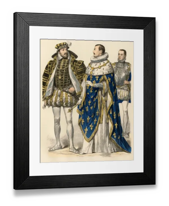 Framed Print : Anthony of Bourbon and kings of France Charles II, and Francis II Framed Print : Anthony of Bourbon and kings of France Charles II, and Francis II