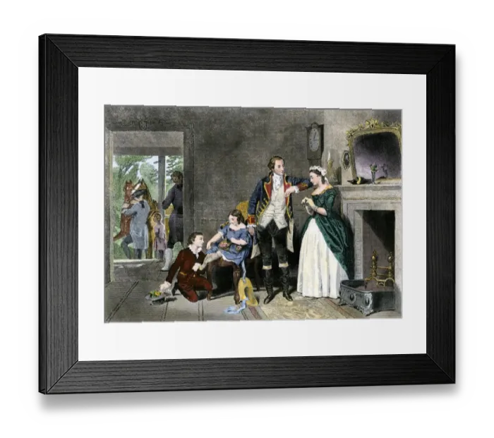 Framed Print : George Washingtons first meeting with Martha Custis Framed Print : George Washingtons first meeting with Martha Custis