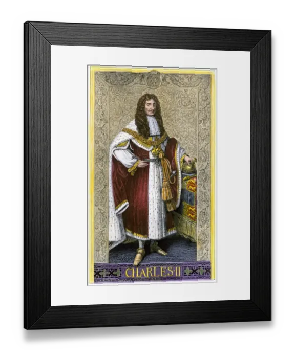 Framed Print : Charles II, King of Great Britain Framed Print : Charles II, King of Great Britain