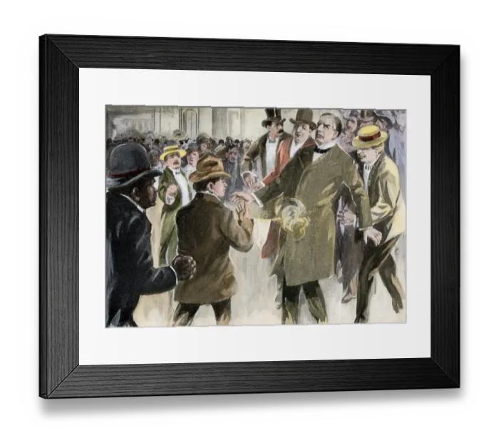 Framed Print : Assassination of President William McKinley at Buffalo