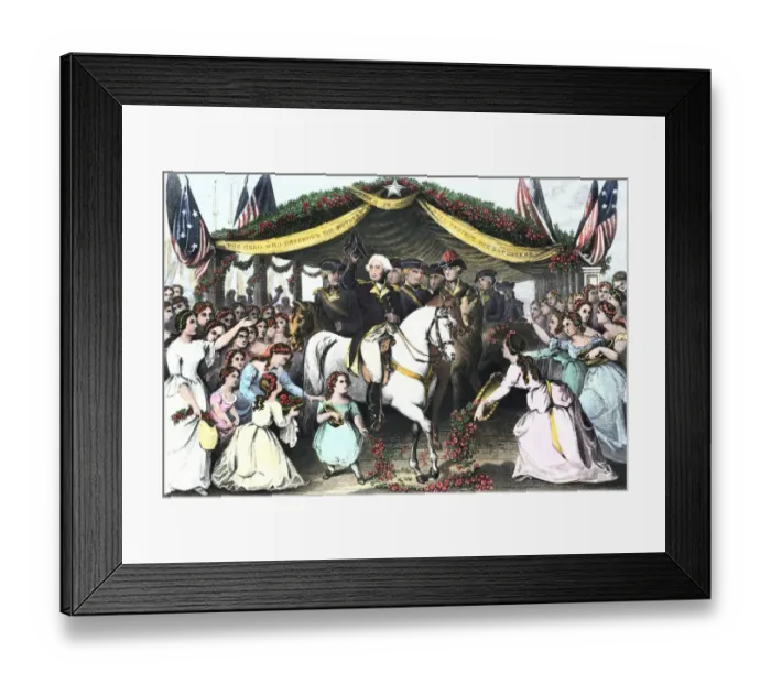Framed Print : George Washingtons reception at Trenton Framed Print : George Washingtons reception at Trenton