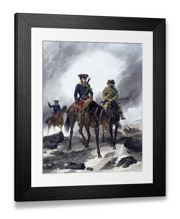 Framed Print : George Washington on a mission to the Ohio River during the French Framed Print : George Washington on a mission to the Ohio River during the French