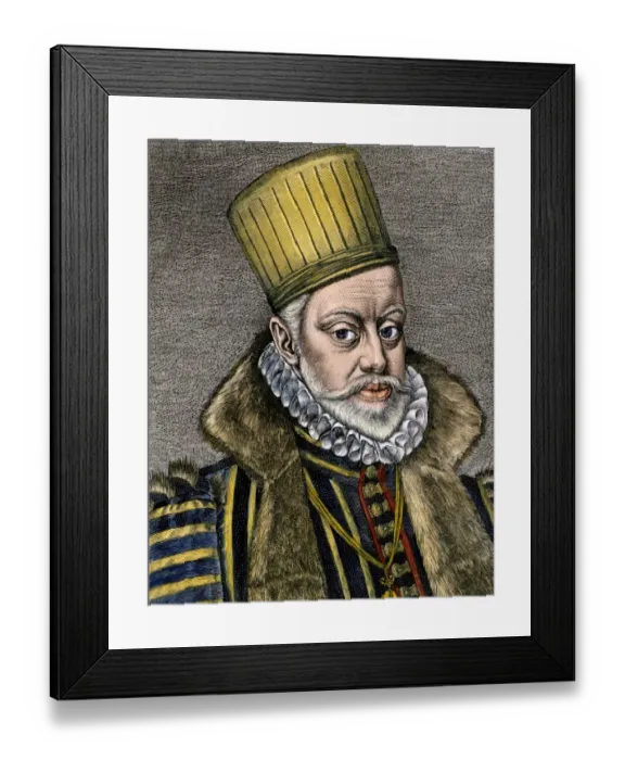 Framed Print : Philip II, King of Spain, husband of Mary I of Great Britain