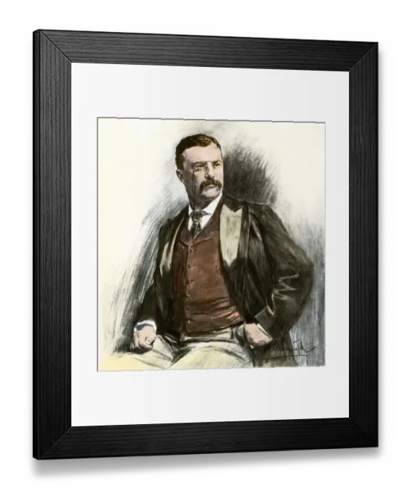 Framed Print : Theodore Roosevelt, 1900, when nominated for Vice President