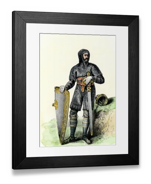 Framed Print : William the Conqueror in his suit of mail Framed Print : William the Conqueror in his suit of mail