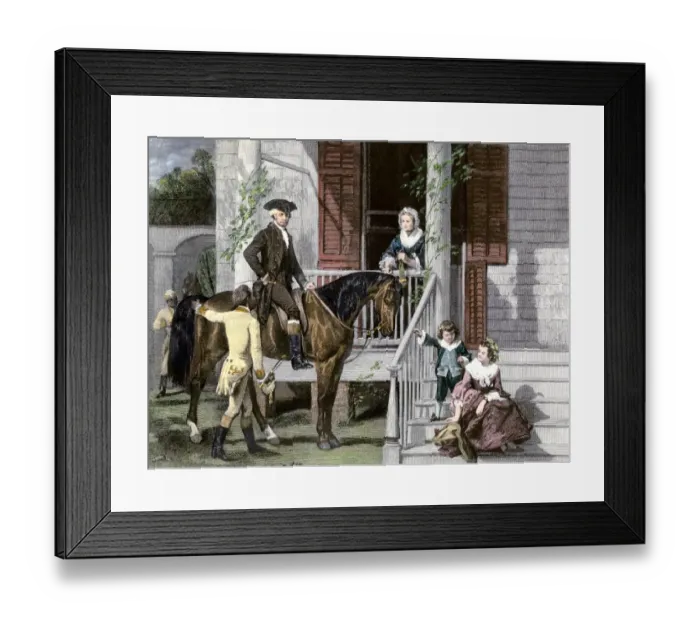 Framed Print : George Washington and his family at Mount Vernon Framed Print : George Washington and his family at Mount Vernon