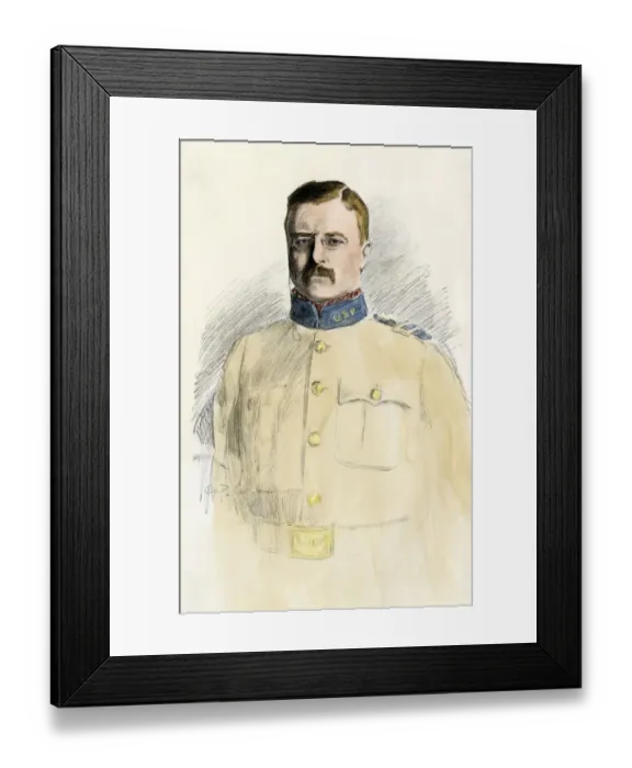 Framed Print : Colonel Theodore Roosevelt when a Rough Rider Framed Print : Colonel Theodore Roosevelt when a Rough Rider