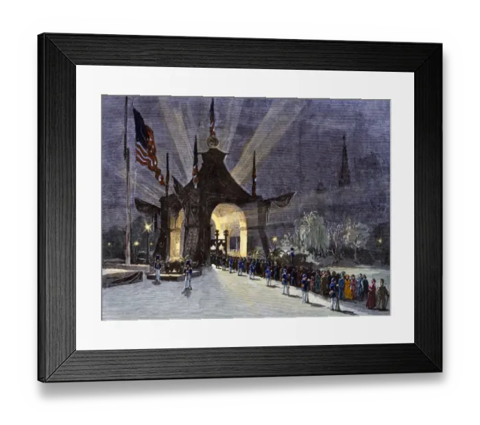 Framed Print : Coffin of President Garfield in the public catafalque Framed Print : Coffin of President Garfield in the public catafalque