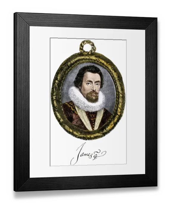Framed Print : King James I of England, also known as James VI of Scotland Framed Print : King James I of England, also known as James VI of Scotland