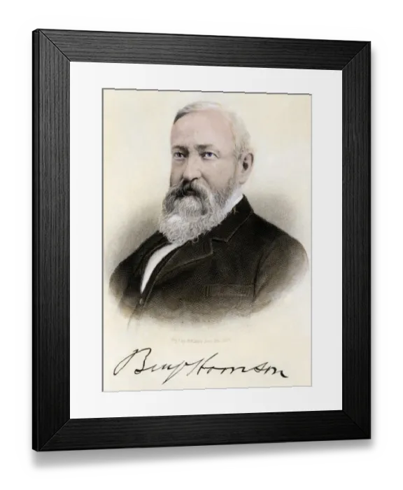 Framed Print : US President Benjamin Harrison Framed Print : US President Benjamin Harrison
