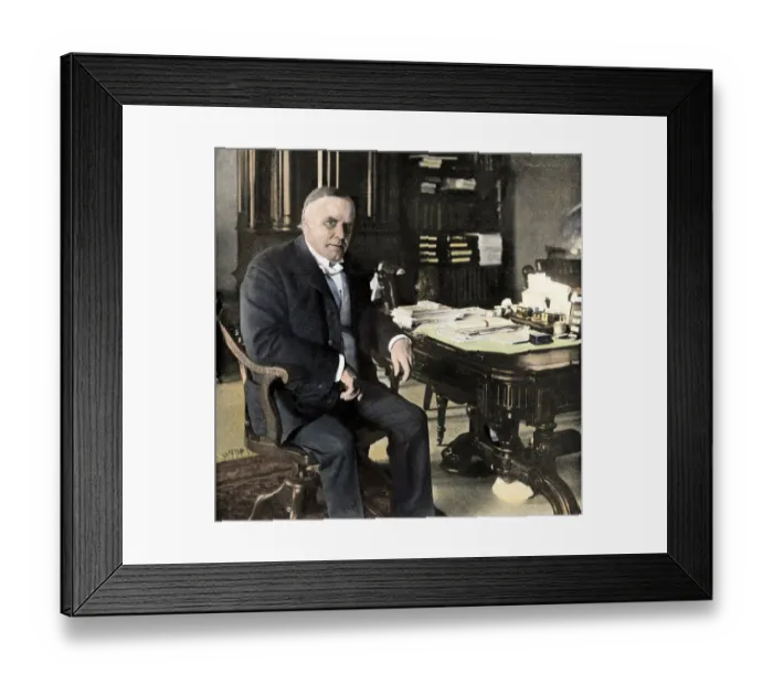 Framed Print : President William McKinley at his desk Framed Print : President William McKinley at his desk
