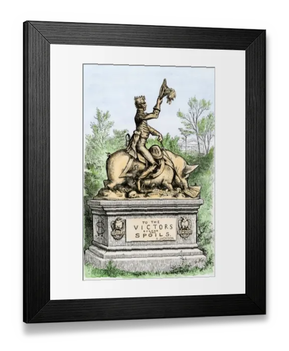 Framed Print : Thomas Nast cartoon about government corruption, 1877 Framed Print : Thomas Nast cartoon about government corruption, 1877