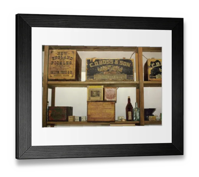 Framed Print : Supplies in the Fort Laramie trading post, Oregon Trail Framed Print : Supplies in the Fort Laramie trading post, Oregon Trail