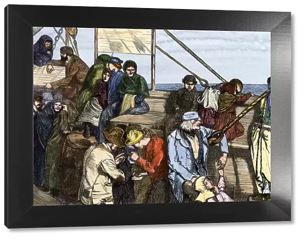 Steerage passengers bound for America, 1800s