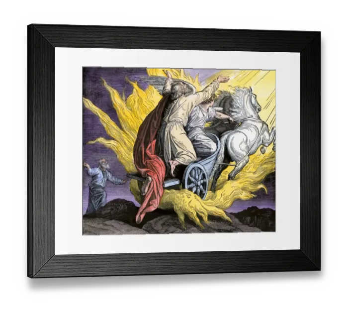 Framed Print : Elijah in a chariot of fire