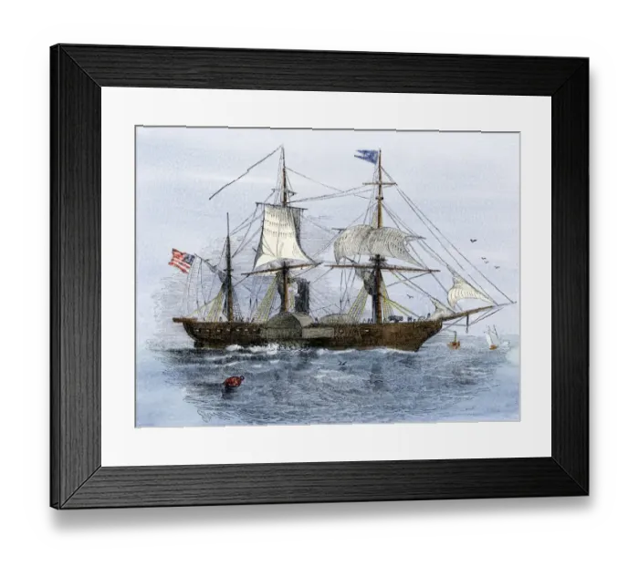 Framed Print : USS Mississippi, flagship of Mathew Perrys expedition to Japan Framed Print : USS Mississippi, flagship of Mathew Perrys expedition to Japan