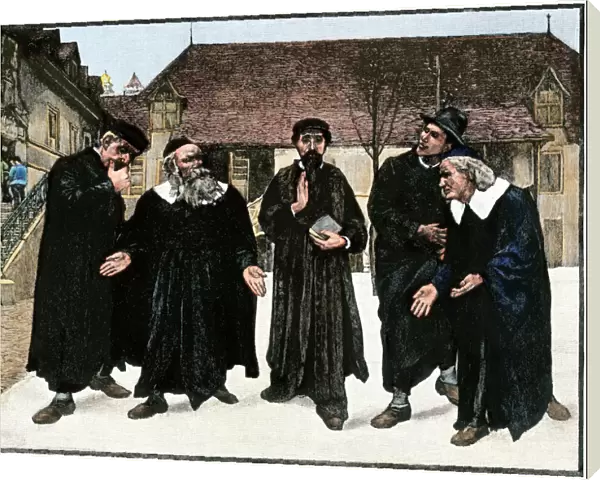 John Calvin and the four syndics at Geneva