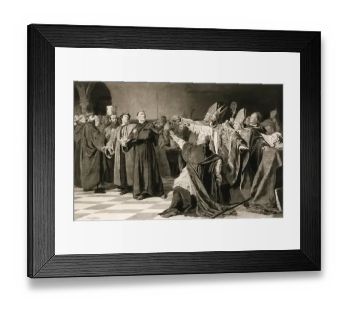Framed Print : Martin Luther defending himself before the Council of Worms Framed Print : Martin Luther defending himself before the Council of Worms