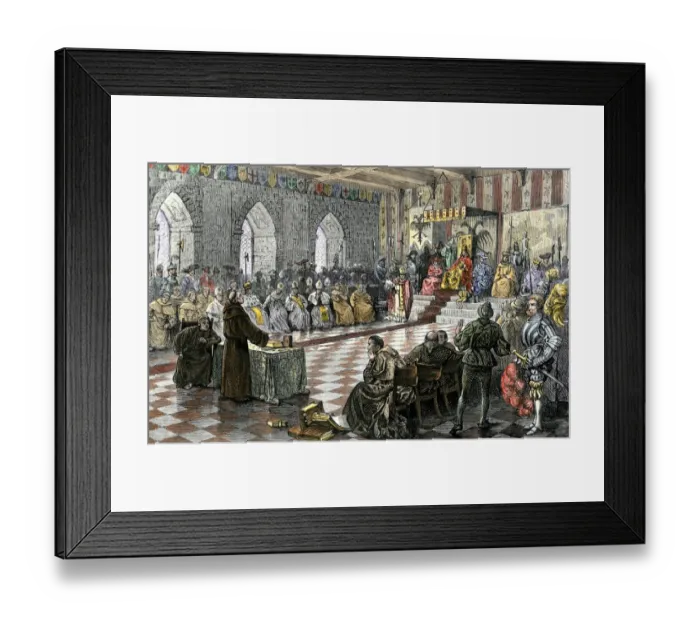 Framed Print : Martin Luther before Holy Roman Emperor Charles V at Worms Framed Print : Martin Luther before Holy Roman Emperor Charles V at Worms