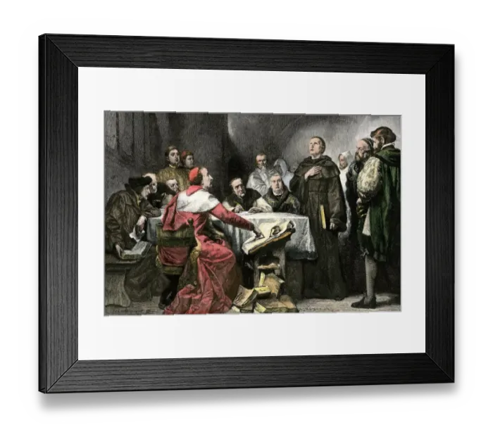 Framed Print : Luther at the Diet of Worms, 1521 Framed Print : Luther at the Diet of Worms, 1521