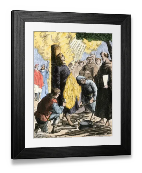 Framed Print : Religious reformer Jan Hus burned at the stake Framed Print : Religious reformer Jan Hus burned at the stake