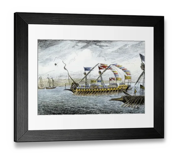 Framed Print : Marco Polo leading the Venetian ships at Korcula in the Adriatic Sea Framed Print : Marco Polo leading the Venetian ships at Korcula in the Adriatic Sea