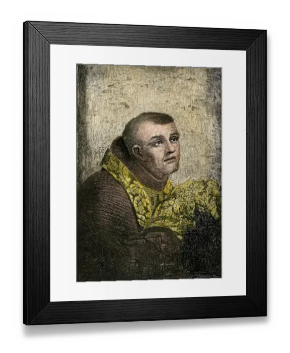 Framed Print : Father Junipero Serra, Franciscan missionary to California Framed Print : Father Junipero Serra, Franciscan missionary to California