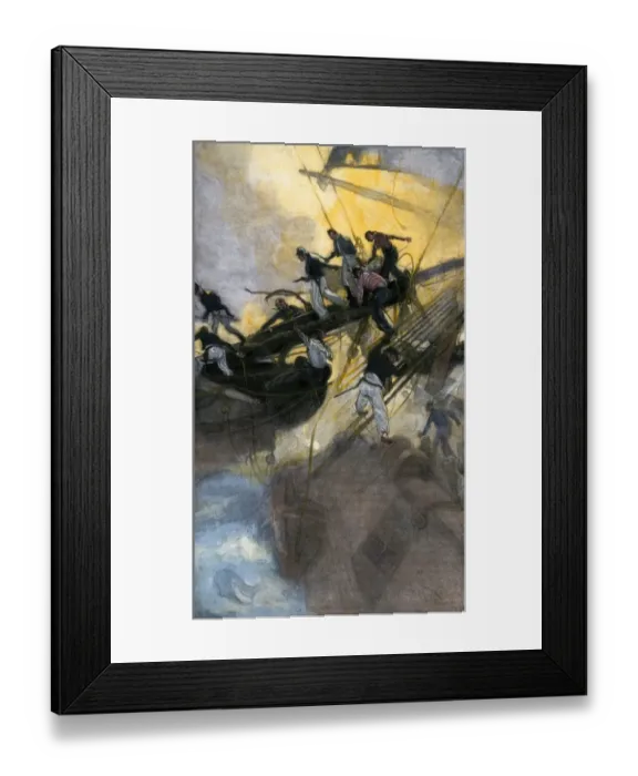 Framed Print : War of 1812 naval battle Framed Print : War of 1812 naval battle