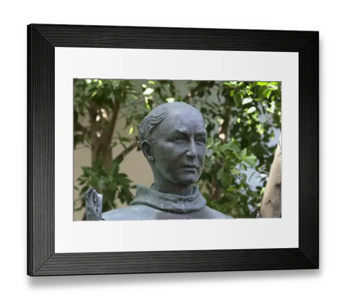 Framed Print : Father Junipero Serra statue in California