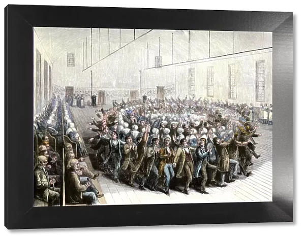 Shaker ceremony, New Lebanon, New York, 1870s