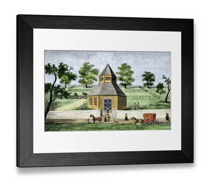 Framed Print : Colonial Quaker meetinghouse in New Jersey Framed Print : Colonial Quaker meetinghouse in New Jersey