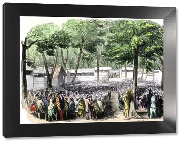 Methodist camp meeting in Ohio, 1850s