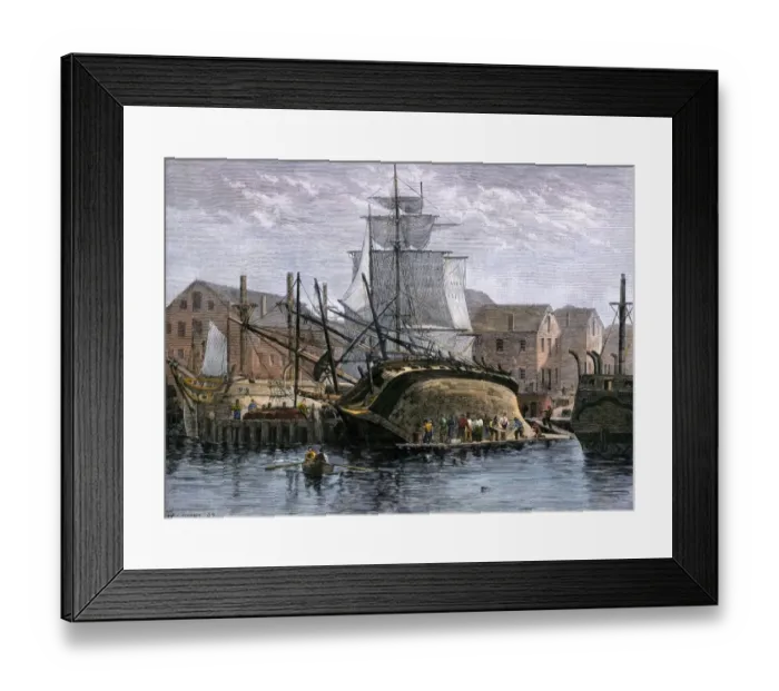 Framed Print : Old Whaling ship hove down for repairs Framed Print : Old Whaling ship hove down for repairs