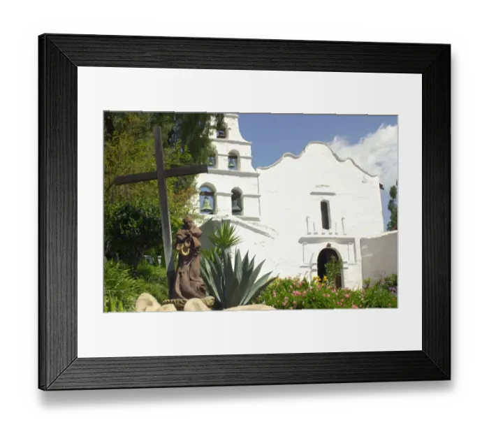 Framed Print : Junipero Serra statue at San Diego Mission Framed Print : Junipero Serra statue at San Diego Mission