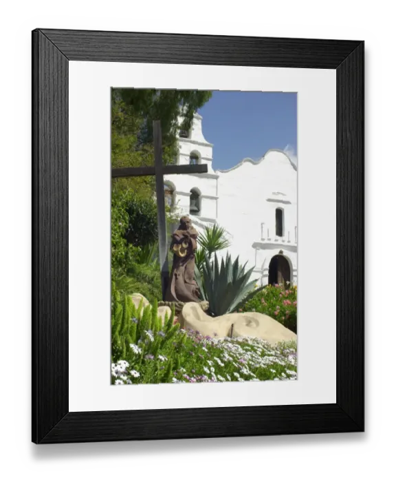 Framed Print : Junipero Serra statue at San Diego Mission Framed Print : Junipero Serra statue at San Diego Mission