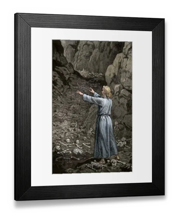 Framed Print : Ezekiel in the valley of dry bones Framed Print : Ezekiel in the valley of dry bones
